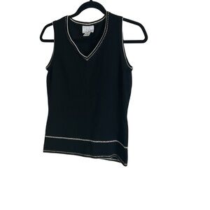 Ann Taylor LOFT black sweater vest size small